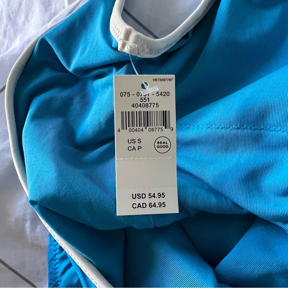 Blue Ribbed Swimsuit - Picture 3 of 3